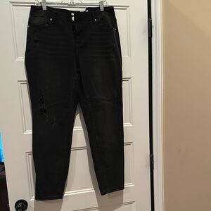 A Beautiful Soul Black Distressed Skinny Jeans.